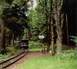 Narrow-gauge railway, station Kaproun